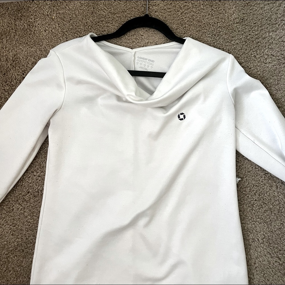 Chase Lands End Women's Three Quarter Sleeve Cowl Neck Ponte Top